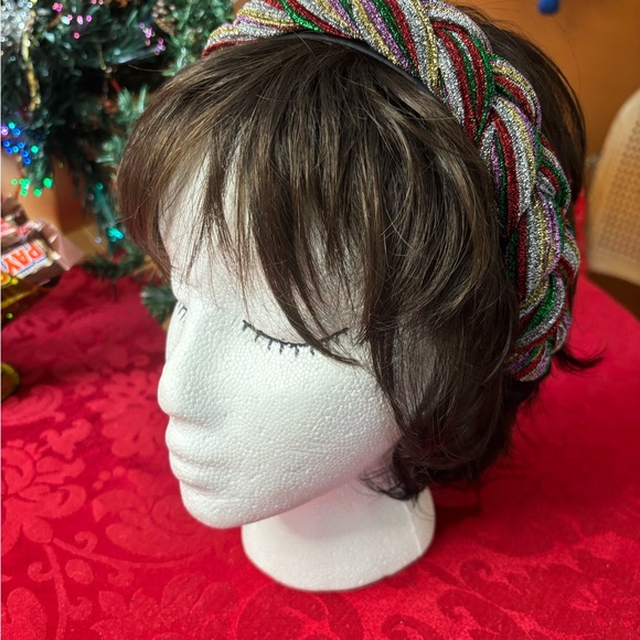 Multicolor Metallic Fabric Headband - Picture 4 of 8